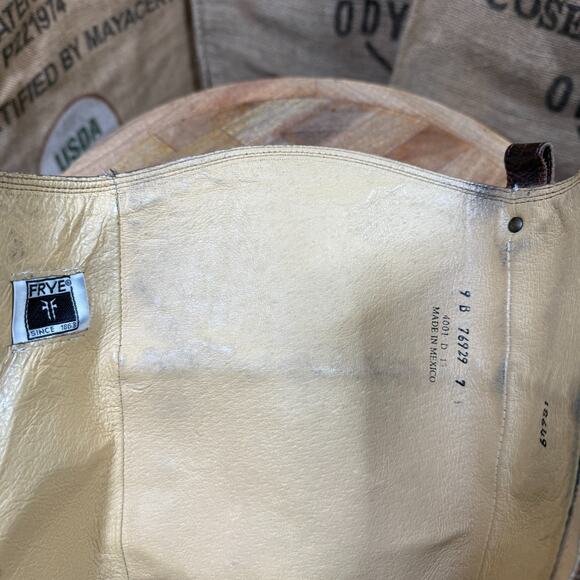 Frye 'Melissa' Harness Boot Tall Dark Brown Calf Size 9 B Genuine Leather - Picture 3 of 9